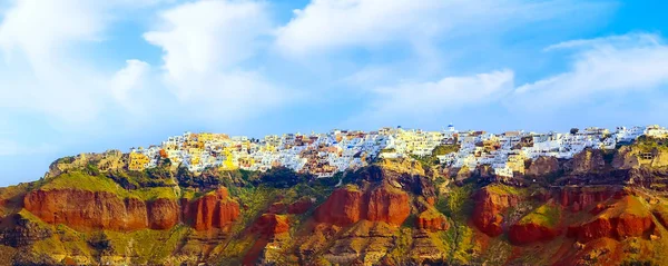 Oia panorama på Santorini ön i Grekland — Stockfoto