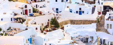 Yunanistan 'ın Santorini Adası' ndaki Oia Köyü