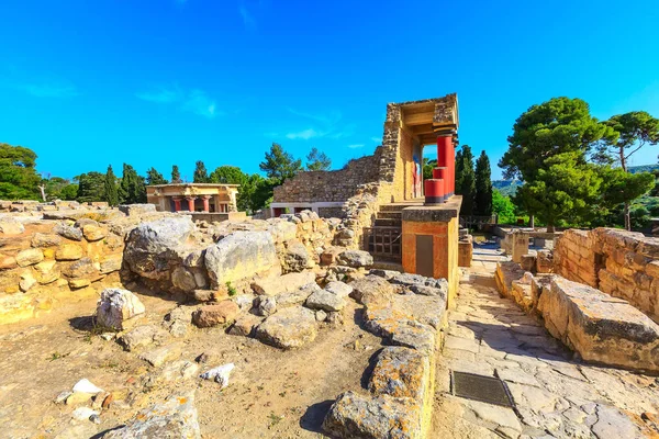 Knossos, ruinas de Creta del Palacio de Minoan, Grecia — Foto de Stock