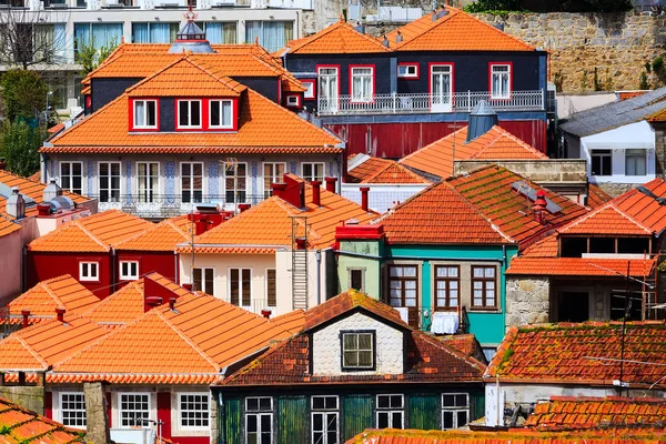 Oporto, Portugal Vista aérea del casco antiguo — Foto de Stock