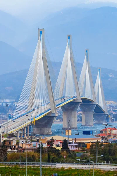 Rio-Antirrio Köprüsü, Peloponnese, Yunanistan — Stok fotoğraf
