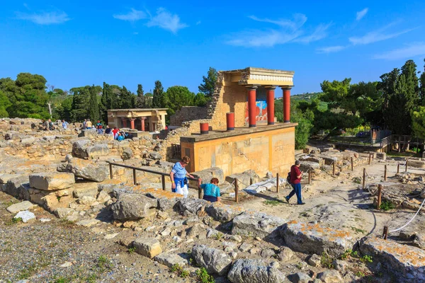 Knossos, Kreta Ruinen des minoischen Palastes, Griechenland — Stockfoto