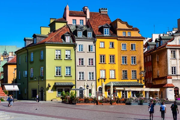 Varšava, hlavní město Polska pohled na náměstí — Stock fotografie