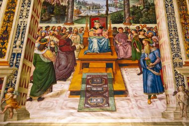 Siena Cathedral Duomo Paintings, Italya
