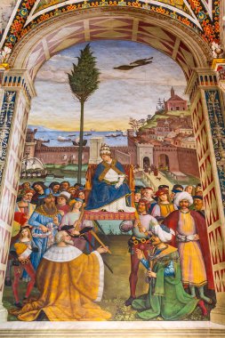 Siena Cathedral Duomo Paintings, Italya