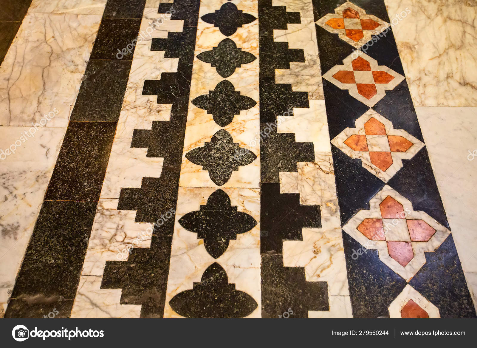 Siena Cathedral Mosaic Floor Italy Stock Editorial Photo