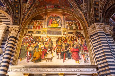 Siena Cathedral Duomo Paintings, Italya