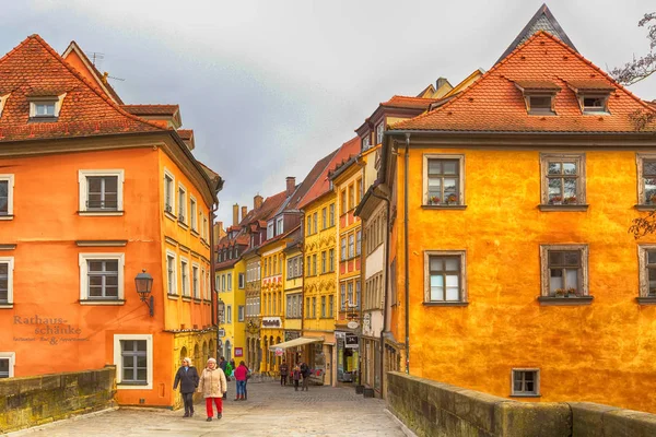 Bamberg vista de rua da cidade histórica na alemanha — Fotografia de Stock