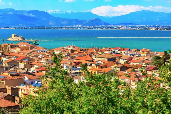 Nafplio, Grecia vista aerea — Foto Stock