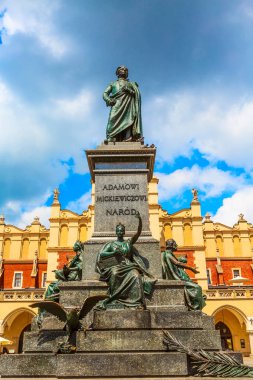 Krakow, Polonya ana pazar meydanı anıt