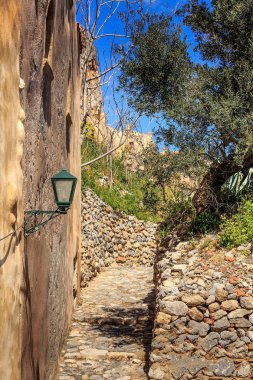 Yunanistan 'ın Mora kentindeki Monemvasia eski evleri