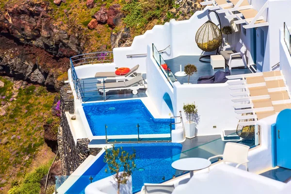 Białe domy, Wyspa Santorini w Grecji — Zdjęcie stockowe