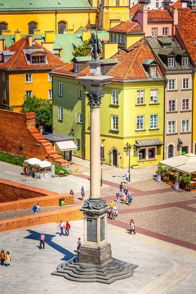 Varsóvia, capital da Polónia, Praça do Castelo — Fotografia de Stock