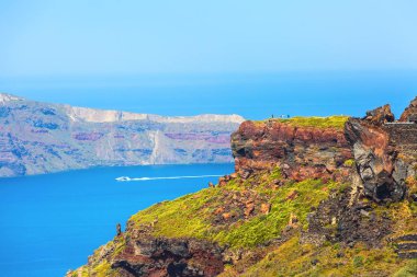 Santorini volkanik kayalar, Yunanistan