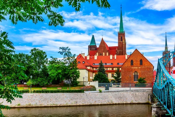 Wrocław, Polska Wyspa Ostrów Tumski — Zdjęcie stockowe