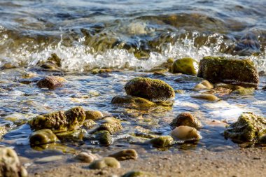 Deniz taşları, okyanus, dalga, sahil