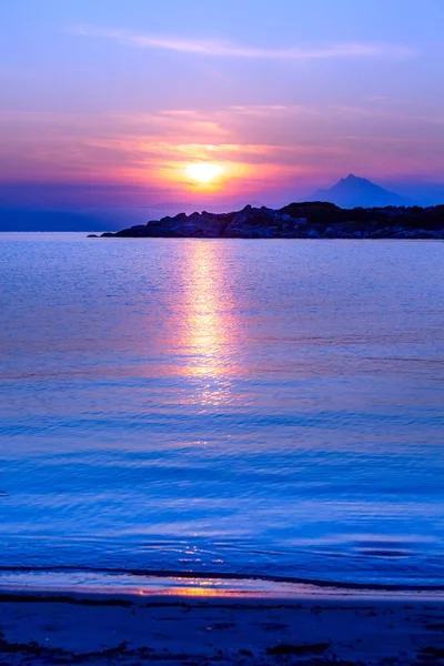 Silhouette of Holy Mount Athos, Greece — Stock Photo, Image