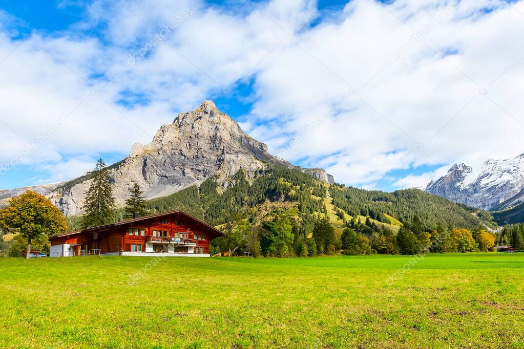 House in Kandersteg, mountains, Switzerland