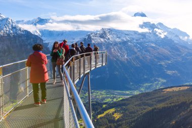 Grindelwald 'da Cliff Walk Önce, İsviçre