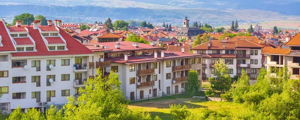 Bansko sommar stad panorama, Bulgarien — Stockfoto