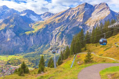 Kandersteg teleferiği İsviçre, Oeschinensee 'ye