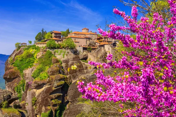 O Mosteiro do Grande Meteoron em Meteora, Grécia — Fotografia de Stock