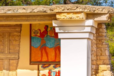 Knossos, Yunanistan 'daki Minoan Sarayı' nın Girit kalıntıları