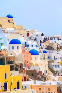 Oia, Santorini, Yunanistan 'ın ünlü köyü