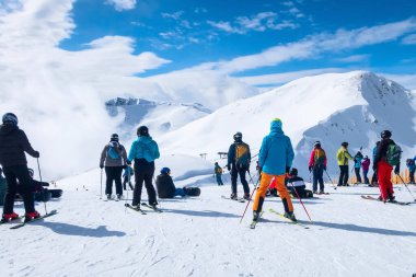 Saalbach, Austria ski slope clipart
