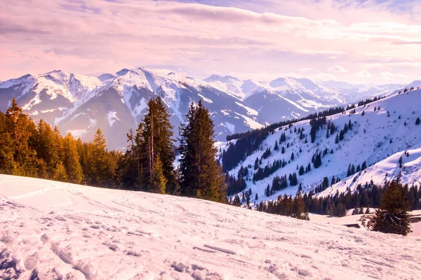 Panorama över snöberg, Österrike — Stockfoto