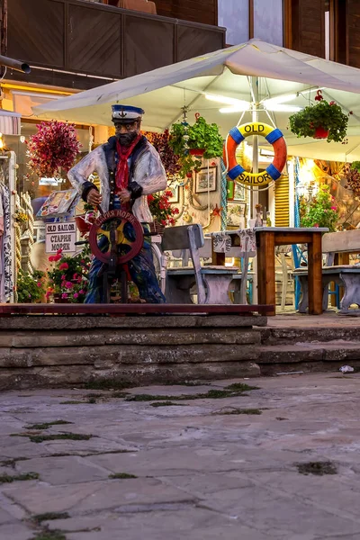 Nesebar Bulgaria September 2020 Downtown Old Sailor Restaurant Bulgarian Resort — Stock Photo, Image