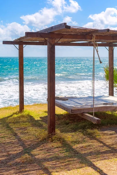 Μαξιλάρι Καναπέ Κρεβάτι Παραλία Σαλόνι Θάλασσα Του Ωκεανού Και Μπλε — Φωτογραφία Αρχείου
