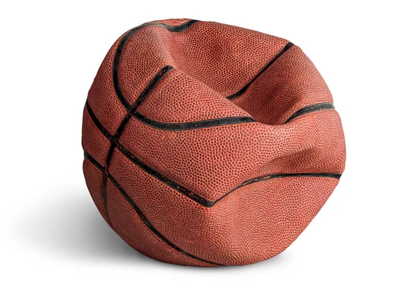 Gamla deflaterat basket — Stockfoto