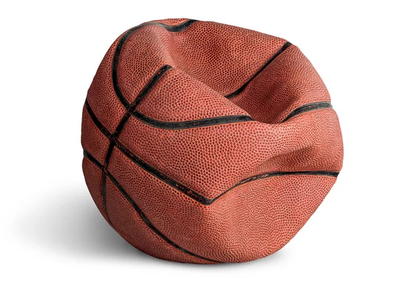 Velho basquete desinflado Imagem De Stock