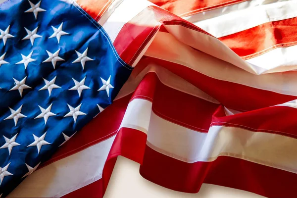 American Flag Waving Background Independence Day Memorial Day Labor Day — Stock Photo, Image