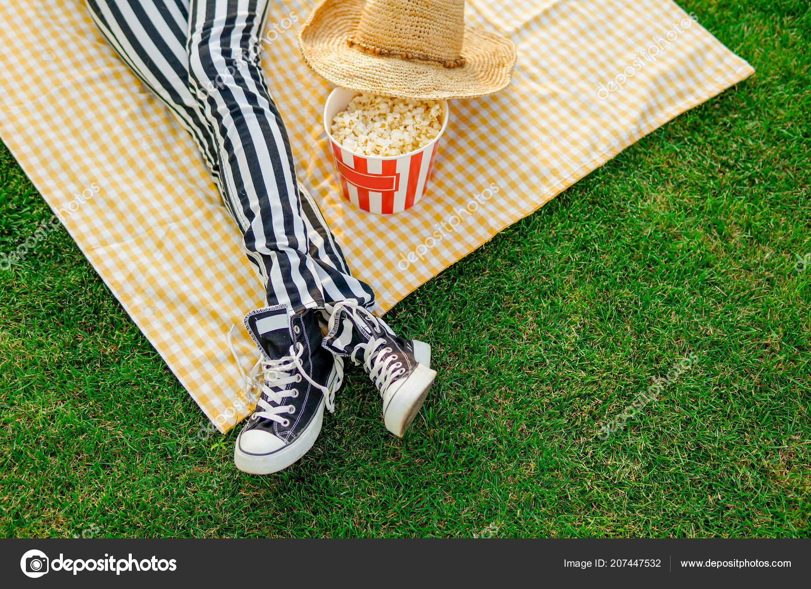black and green striped pants