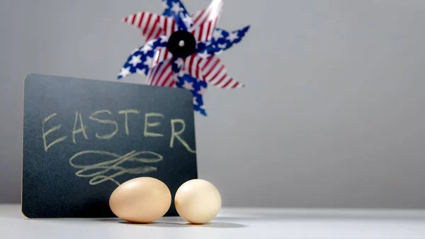 Ovos Páscoa Decoração Engraçada Feliz Páscoa — Fotografia de Stock