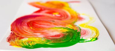 Renkli arka plan. Tuval üzerine yağlıboya. Renk doku. Sanat parçası. Noktalar boya. Boya darbeleri. Modern sanat. Çağdaş sanat. Renkli boya swirls, gökkuşağı, spektrum