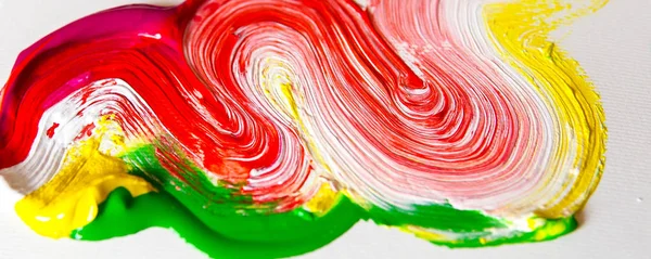 抽象的なカラフルな背景 キャンバス油彩画 色のテクスチャです アートワークのフラグメント 塗料のスポット ペイントの筆 現代美術 現代美術 カラフルなペイント渦巻き スペクトル — ストック写真