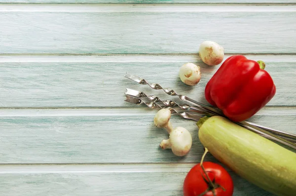 Temporada Concepto Verduras Parrilla —  Fotos de Stock