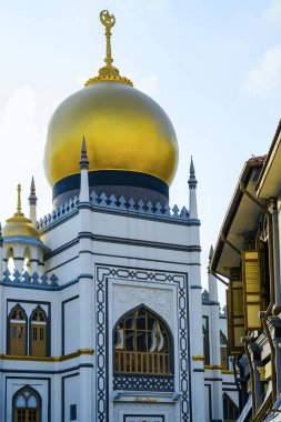  Singapur, Singapur Cumhuriyeti. 12 / 30 / 2019. Arap Mahallesi 'ndeki Mescid Sultan Camisi..