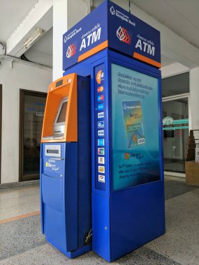 Chonburi, Tayland - 5 Mar 2017: Bangkok banka Atm içinde kat mülkiyeti