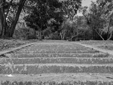 soyut siyah beyaz beton merdiven