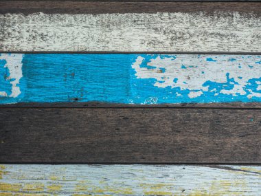 Antika ahşap arka plan ve doku ile renkli peeling boya