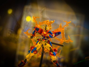 Chonburi, Tayland-Nisan 30, 2017: Kodomo 'da Gundam Anime rakam No Hi J-Park 1 Mayıs 2017. J-Park Sriracha, Tayland. Anime Japonya 'da animasyon veya karikatür popüler bir türüdür.