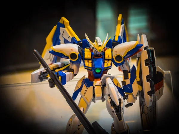 Chonburi, Tayland-Nisan 30, 2017: Kodomo 'da Gundam Anime rakam No Hi J-Park 1 Mayıs 2017. J-Park Sriracha, Tayland. Anime Japonya 'da animasyon veya karikatür popüler bir türüdür.