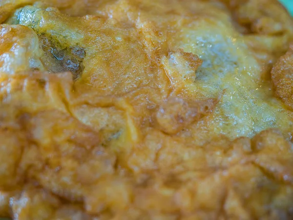 Close Yellow Omelette Surface — Stock Photo, Image