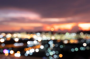 Soyut kentsel gece lambası bokeh arka plan defocused