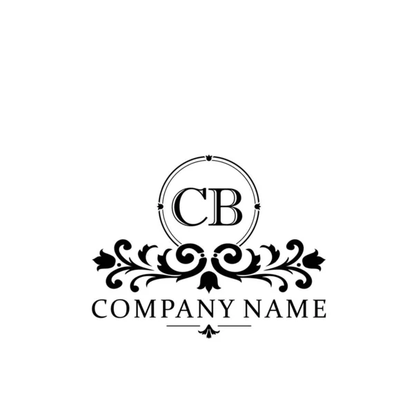 初期文字Cbシンプルかつエレガントなモノグラムデザインテンプレートのロゴ — ストックベクタ