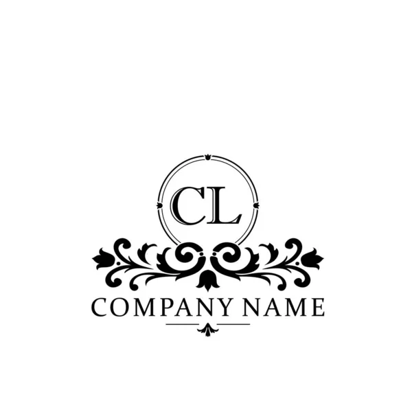 Eerste Letter Eenvoudige Elegante Monogram Ontwerp Template Logo — Stockvector